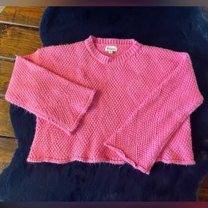 Hot pink cropped sweater